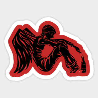 Black angel Sticker